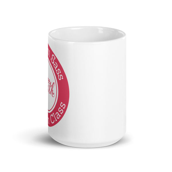 Yankee South Signature White glossy mug (Pink Logo)