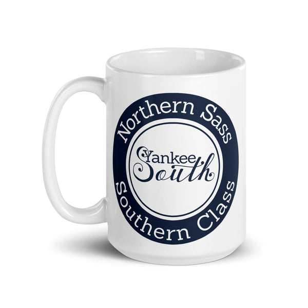 Yankee South Signature White glossy mug (Blue Logo)