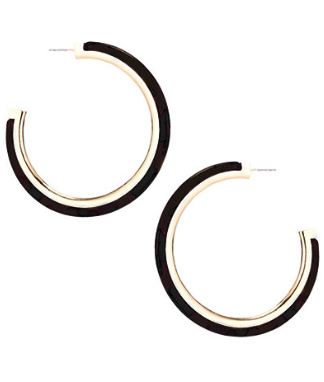 Yankee South Black and Gold Large Hoops - Yankee South