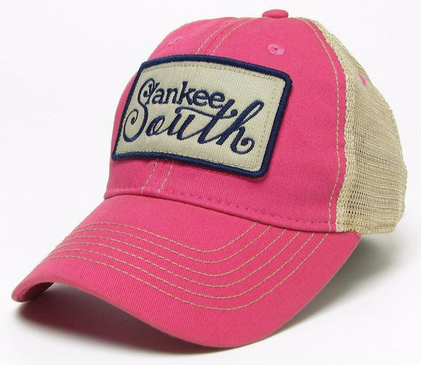 Yankee South Legacy Old Favorite Trucker Patch Hat (Dark Pink) - Yankee South